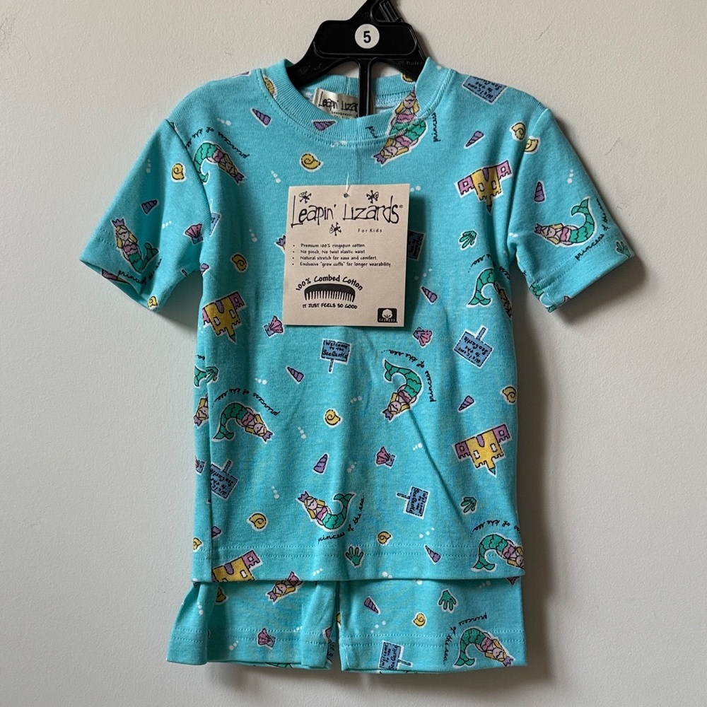 Kids Blue Dinosaur Pajama Set NWT Boys Size 5